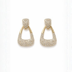 Crystal Luxe Drop Earrings | Elegant Gold Statement Jewellery