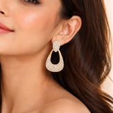 Crystal Luxe Drop Earrings | Elegant Gold Statement Jewellery