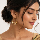 Golden Charm Hoop Earrings | Elegant Statement Jewellery
