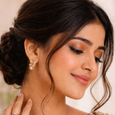 Floral Enamel Hoop Earrings | Elegant Garden-Inspired Gold Jewellery