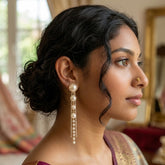 Pearl Cascade Tassel Earrings | Elegant Gold Statement Jewellery
