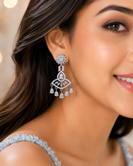 American Diamond Chandelier Earrings