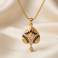 Leaf Shape Pendant Necklace Set