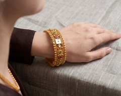 24k Gold Plated Traditional Meenakari Bangle