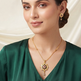 Floral Pendant Necklace Set