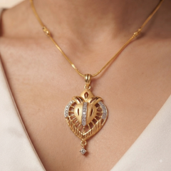 Gold Plated Heart Shape Pendant Necklace