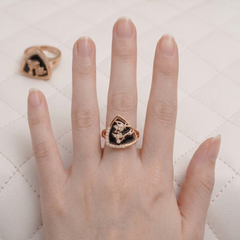 Luxury Gold Plated Adjustable Statement Ring
