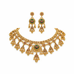Traditional Necklace & Earring Set | Colourful Gemstone Jewellery