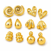 Gold Multi-Design Stud Earring Set | Bold Modern Fashion Earrings