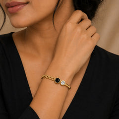 Gold Bracelet with Multi-Colored Gemstones | Stylish Jewellery for Every Occasion