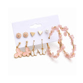 Blush Bloom Earring Set | Pastel Gold Tone Jewellery