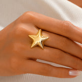 Gold Textured Heart Ring | Statement Jewellery Piece