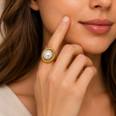 Gold Textured Spiral Ring | Statement Jewellery Piece