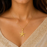 Gold Starfish Pendant Necklace | Nautical-Inspired Jewellery