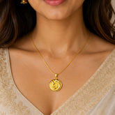 Gold Swirl Pendant Necklace | Elegant Twisted Design Jewellery