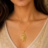 Gold Textured Pendant Necklace | Modern Art-Inspired Jewellery