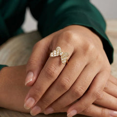 Gold Angel Wing Ring | Unique Fashion Jewellery