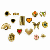 Gold Mixed Shapes Ring Set | Statement Multi-Ring Jewellery Collection
