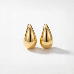 Sculpted Teardrop Earrings | Minimalist Gold Jewellery