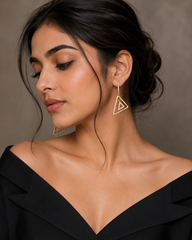 Luxury Rose Gold-Plated Floral Cubic Zirconia Diamond Drop Earrings