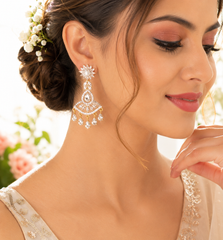 Elegant American Diamond Chandelier Earrings