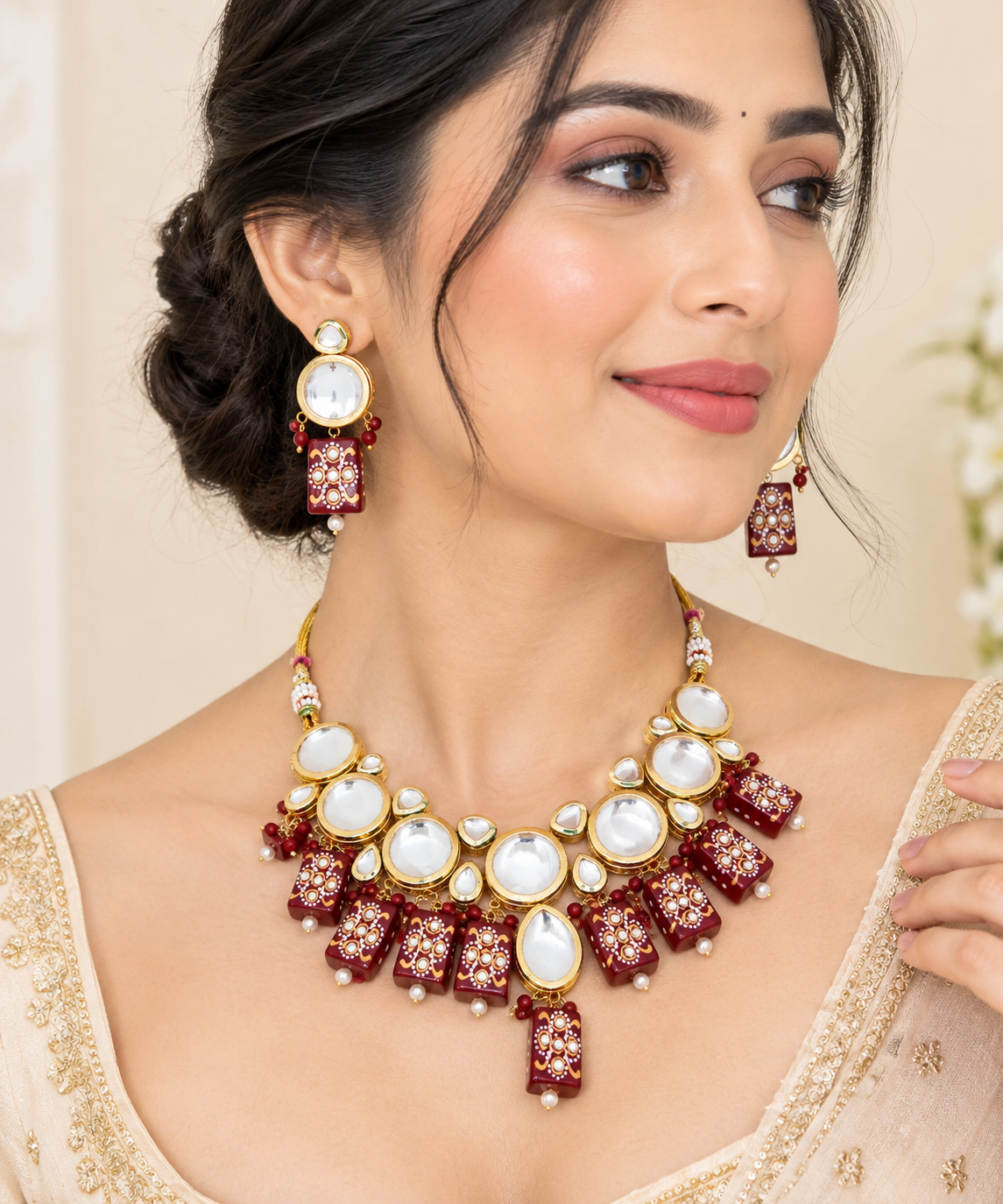 Traditional Kundan Necklace Set