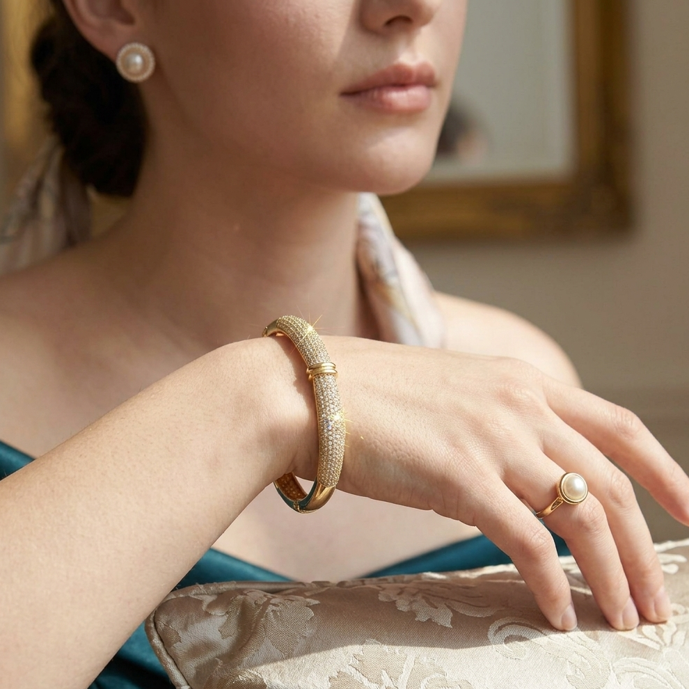 Designer Rose Gold Openable Bracelet
