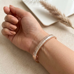 Rose Gold Plated Foldable Kada Bracelet for Women