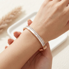 Rose Gold Plated Foldable Kada Bracelet for Women