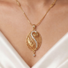 Oval Pendant Necklace Set