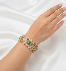 Women's Luxury Gold Plated Marquise Crystal Bracelet