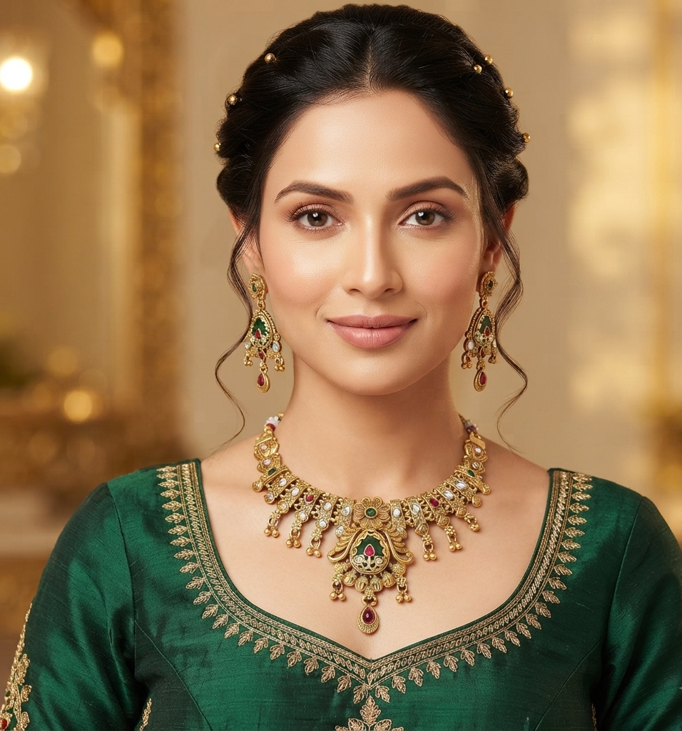 Heritage Temple Design Jewellery Set