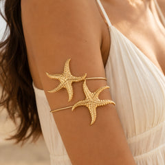 Gold Starfish Arm Cuff | Ocean Inspired Statement Armlet