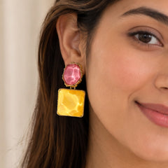 Candy Pop Statement Earrings | Multicolor Resin Jewellery