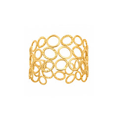Gold Open Circle Cuff Bracelet | Bold Statement Armlet