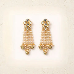 Pearl & Stone Dangler Earrings | Elegant Traditional Jewellery