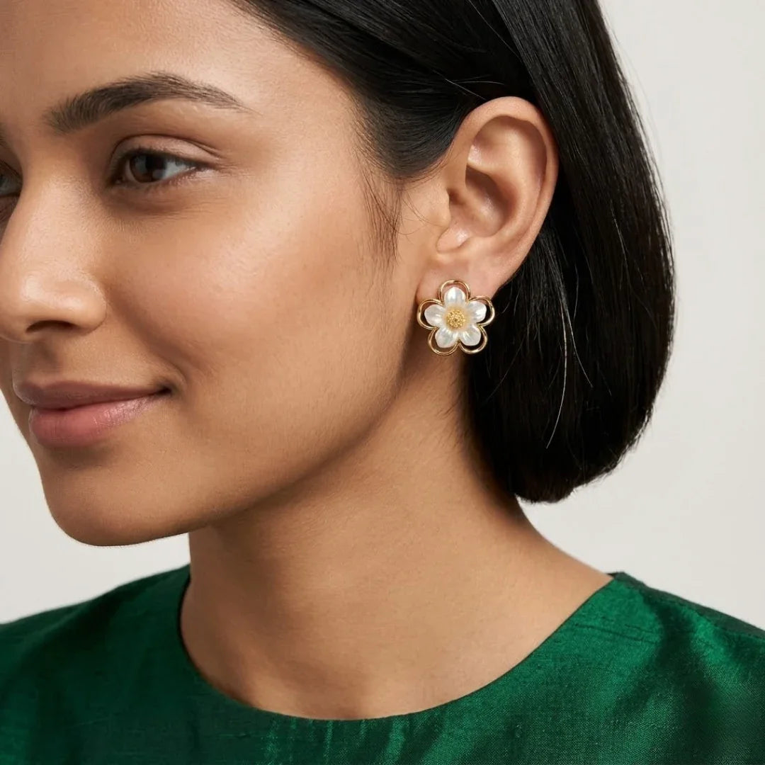 Elegant Flower Earrings | Trendy Fashion Jewellery