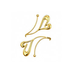 Gold Heart Open Arm Cuff | Elegant Love-Inspired Armlet