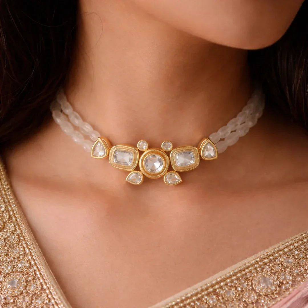 Stone Choker Necklace | Elegant Contemporary Jewellery