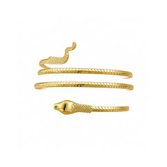 Gold Snake Coil Arm Cuff | Bold Statement Armlet