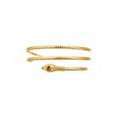 Gold Snake Coil Arm Cuff | Bold Serpent-Inspired Armlet