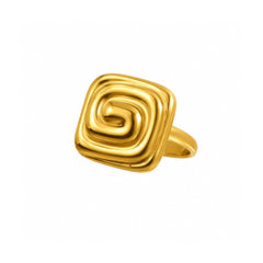 Gold Woven Textured Ring | Statement Fashion Ring