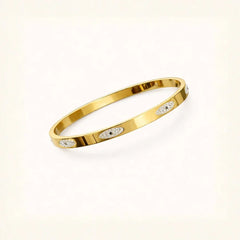 Gold Bracelet with Diamond Accents | Elegant Fashion Jewellery