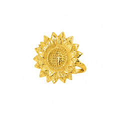 Gold Textured Heart Statement Ring | Bold & Elegant Jewellery