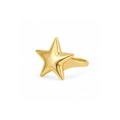 Gold Textured Heart Ring | Statement Jewellery Piece