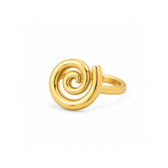 Gold Spiral Statement Ring | Bold Swirl Jewellery