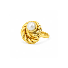 Gold Spiral Statement Ring | Elegant Modern Jewellery