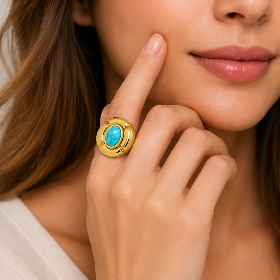 Gold Spiral Statement Ring | Elegant Swirl Design Jewellery