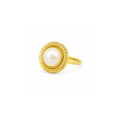 Gold Textured Spiral Ring | Statement Jewellery Piece