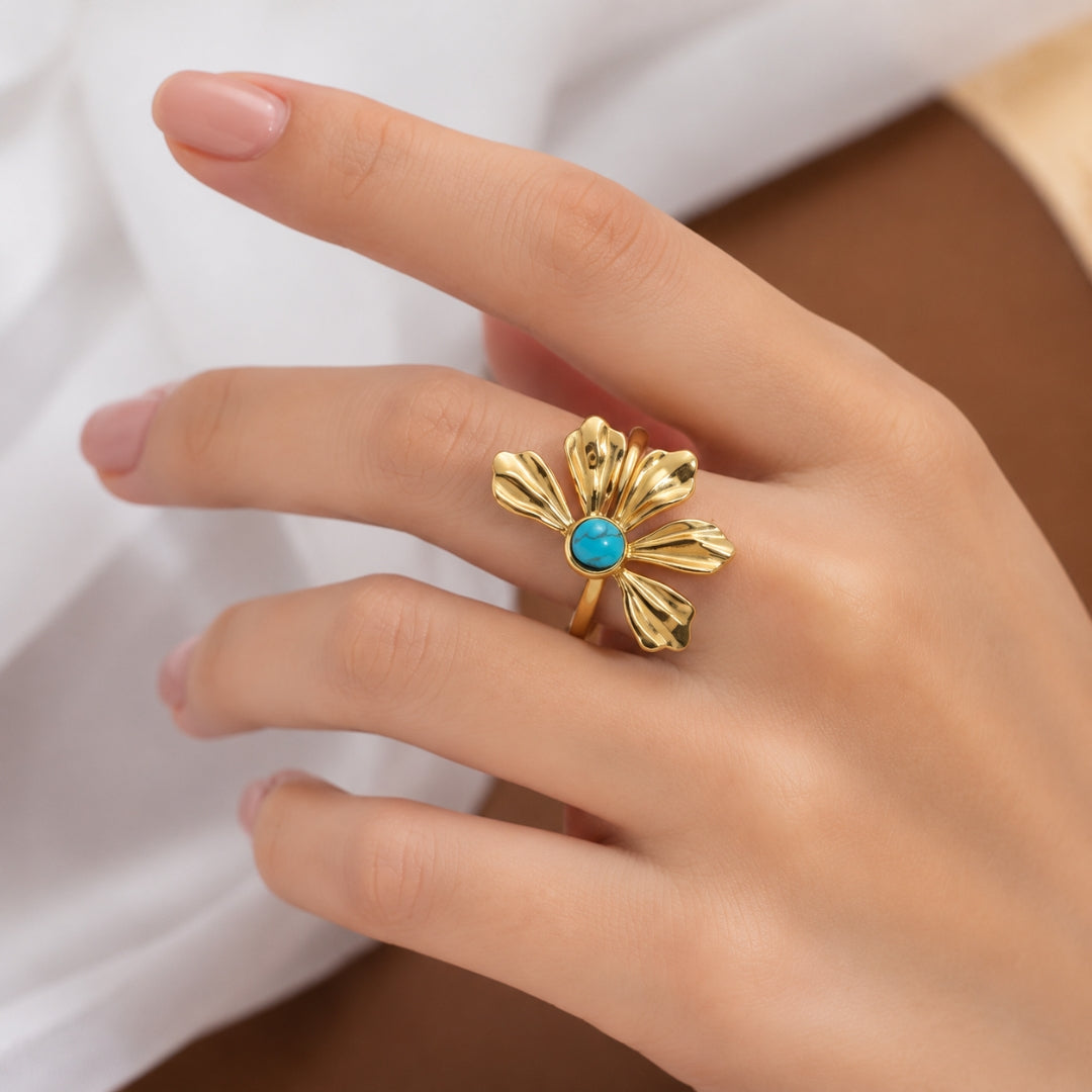 Gold Spiral Statement Ring | Bold Modern Jewellery